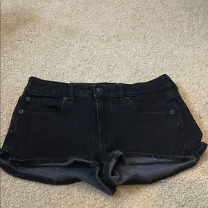 American Eagle Outfitters Black Jean Shorts Casual Style